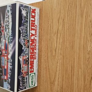 2005 Hess Emergency Truck with Rescue Vehicle - Red and White